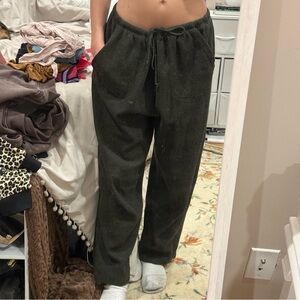 Dark Green Drawstring Sweatpants